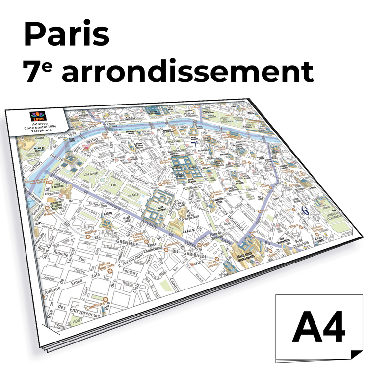 Personnaliser et commander Ville de Paris - Plan 7e arrond. Bloc de comptoir
