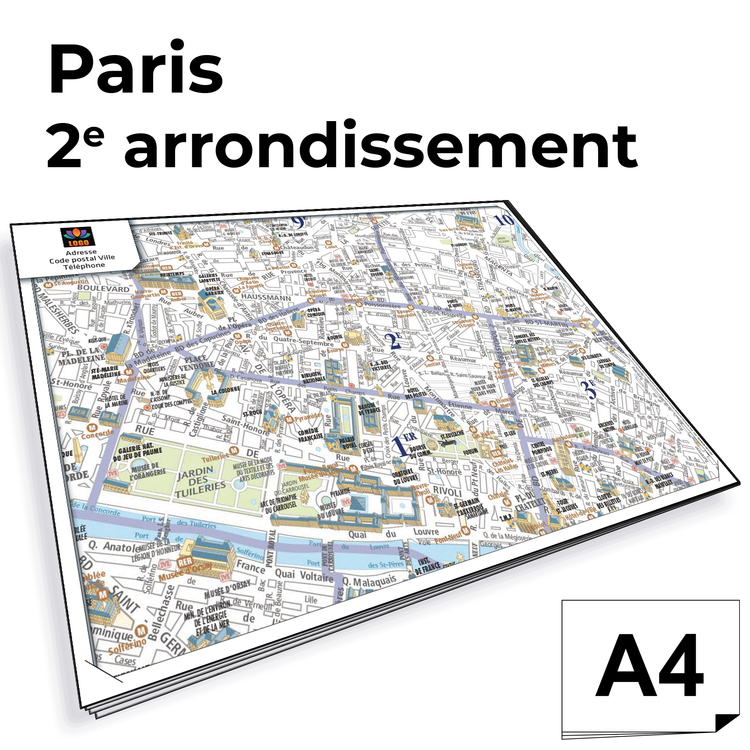 Personnaliser et commander Ville de Paris - Plan 2e arrond. Bloc de comptoir