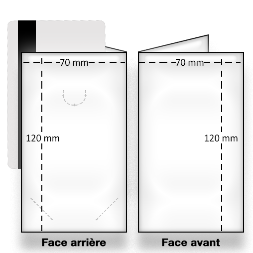 Personnaliser et commander Porte carte magntique sur-mesure recto/verso