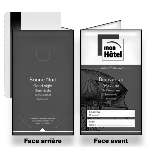 Personnaliser et commander Porte carte magntique pour chambre