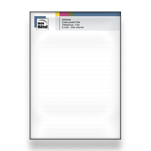 Personnaliser et commander Bloc Note rception d'htel