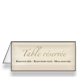 Personnaliser et commander Chevalet table rserve pour restaurant